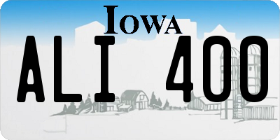 IA license plate ALI400