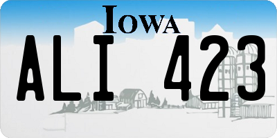 IA license plate ALI423