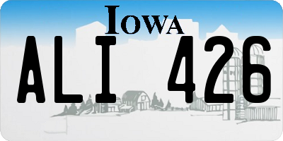 IA license plate ALI426