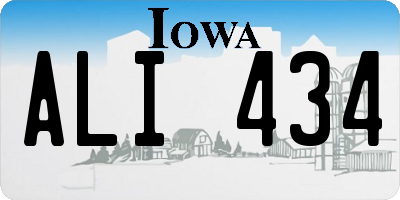 IA license plate ALI434