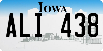 IA license plate ALI438