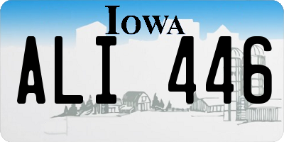 IA license plate ALI446