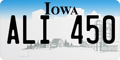 IA license plate ALI450