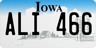 IA license plate ALI466