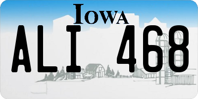 IA license plate ALI468