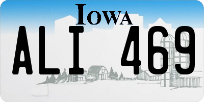IA license plate ALI469