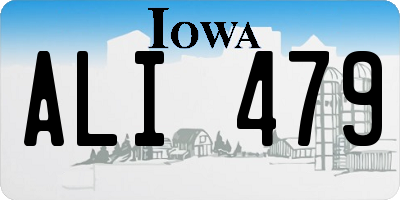 IA license plate ALI479