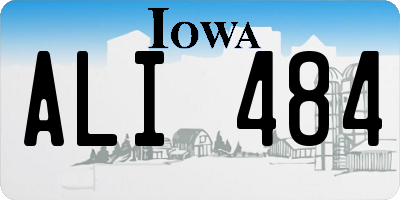 IA license plate ALI484