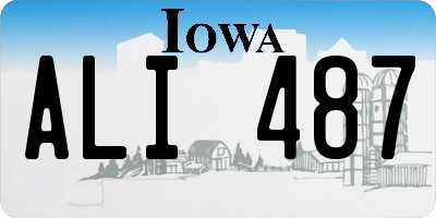 IA license plate ALI487