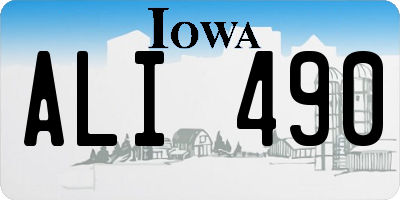 IA license plate ALI490