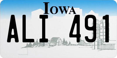 IA license plate ALI491