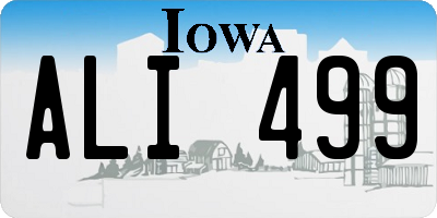 IA license plate ALI499