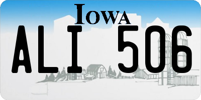 IA license plate ALI506