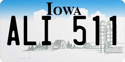 IA license plate ALI511