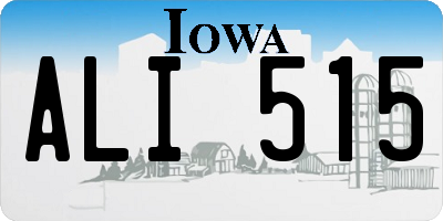 IA license plate ALI515