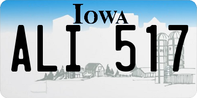 IA license plate ALI517