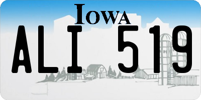 IA license plate ALI519