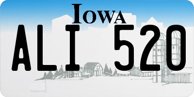 IA license plate ALI520