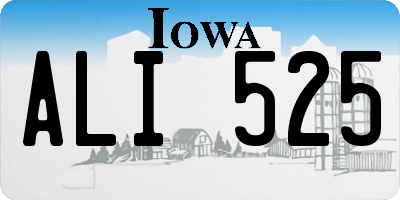 IA license plate ALI525