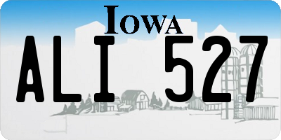 IA license plate ALI527