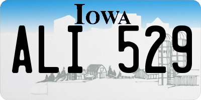 IA license plate ALI529