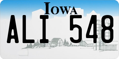 IA license plate ALI548