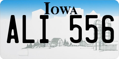 IA license plate ALI556