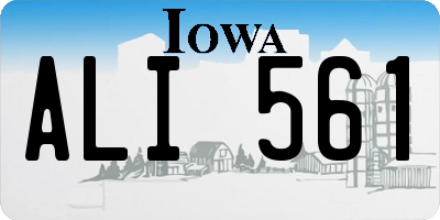 IA license plate ALI561