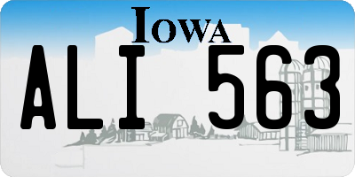 IA license plate ALI563