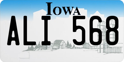 IA license plate ALI568