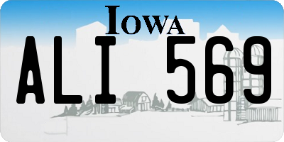 IA license plate ALI569