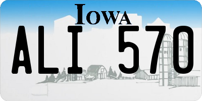 IA license plate ALI570