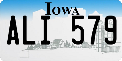 IA license plate ALI579