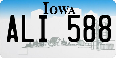 IA license plate ALI588