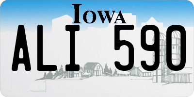 IA license plate ALI590