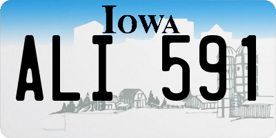 IA license plate ALI591