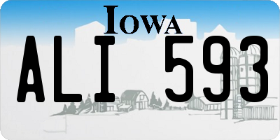 IA license plate ALI593