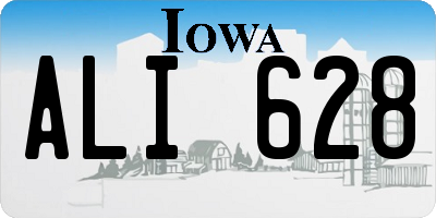 IA license plate ALI628