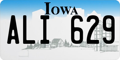 IA license plate ALI629