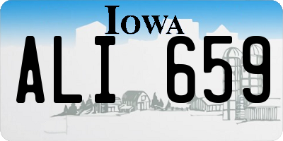 IA license plate ALI659