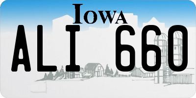 IA license plate ALI660