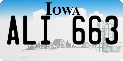 IA license plate ALI663