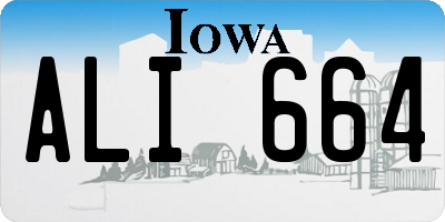 IA license plate ALI664
