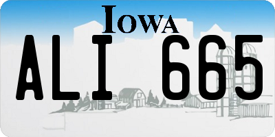 IA license plate ALI665