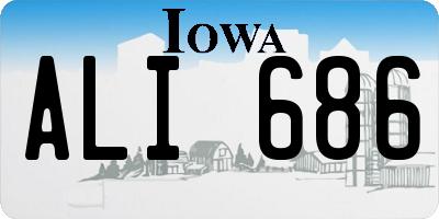 IA license plate ALI686