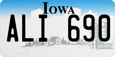 IA license plate ALI690