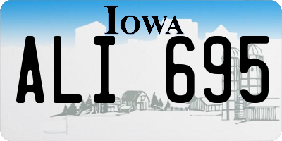 IA license plate ALI695