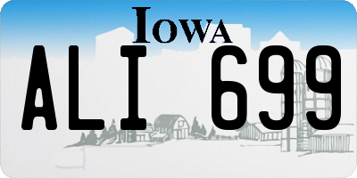 IA license plate ALI699