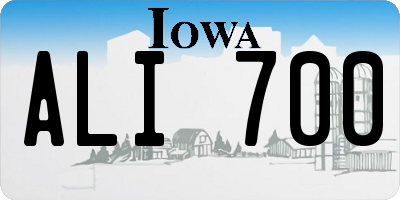IA license plate ALI700