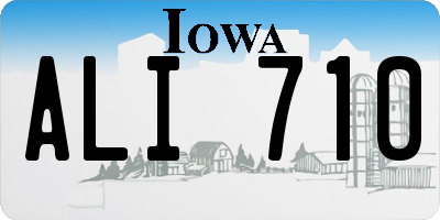 IA license plate ALI710